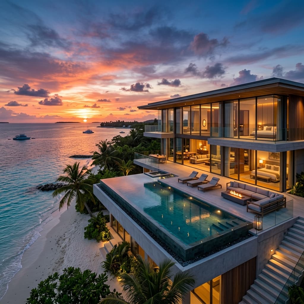 Luxurious beach villa